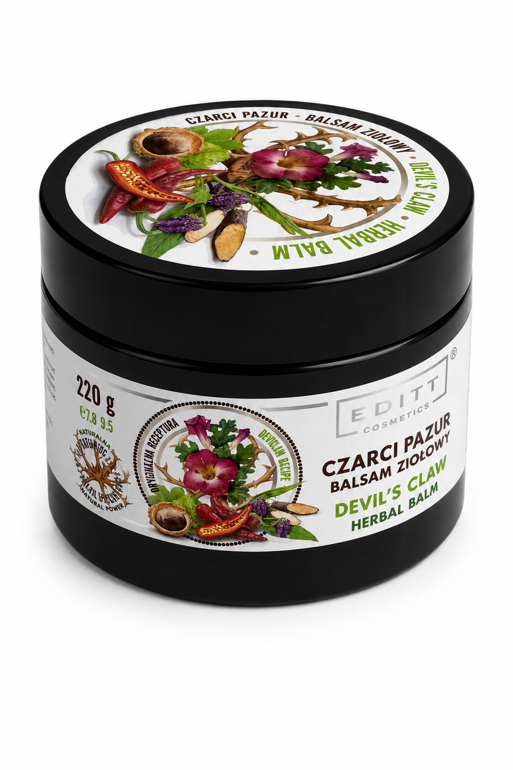 Czarci Pazur EDITT Cosmetics – balsam ziołowy 220 g 🌿🖤