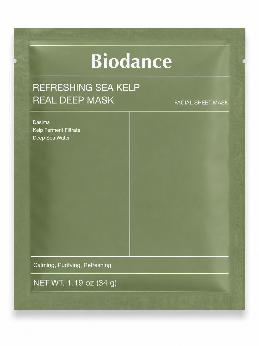 Maseczka w płachcie Biodance Refreshing Sea Kelp Real Deep Mask 🌿🌊✨