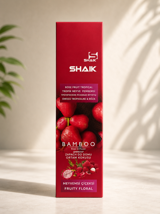 Dyfuzor zapachowy SHAIK Bamboo Owoce Tropikalne & Róża – Fruity Floral 🌹🍓✨