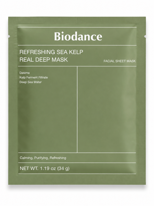 Maseczka w płachcie Biodance Refreshing Sea Kelp Real Deep Mask 🌿🌊✨