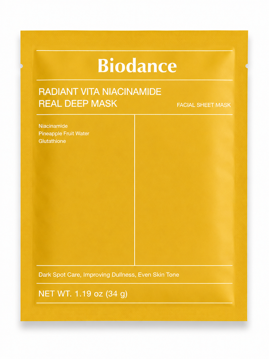 Maseczka w płachcie Biodance Radiant Vita Niacinamide Real Deep Mask ✨💛